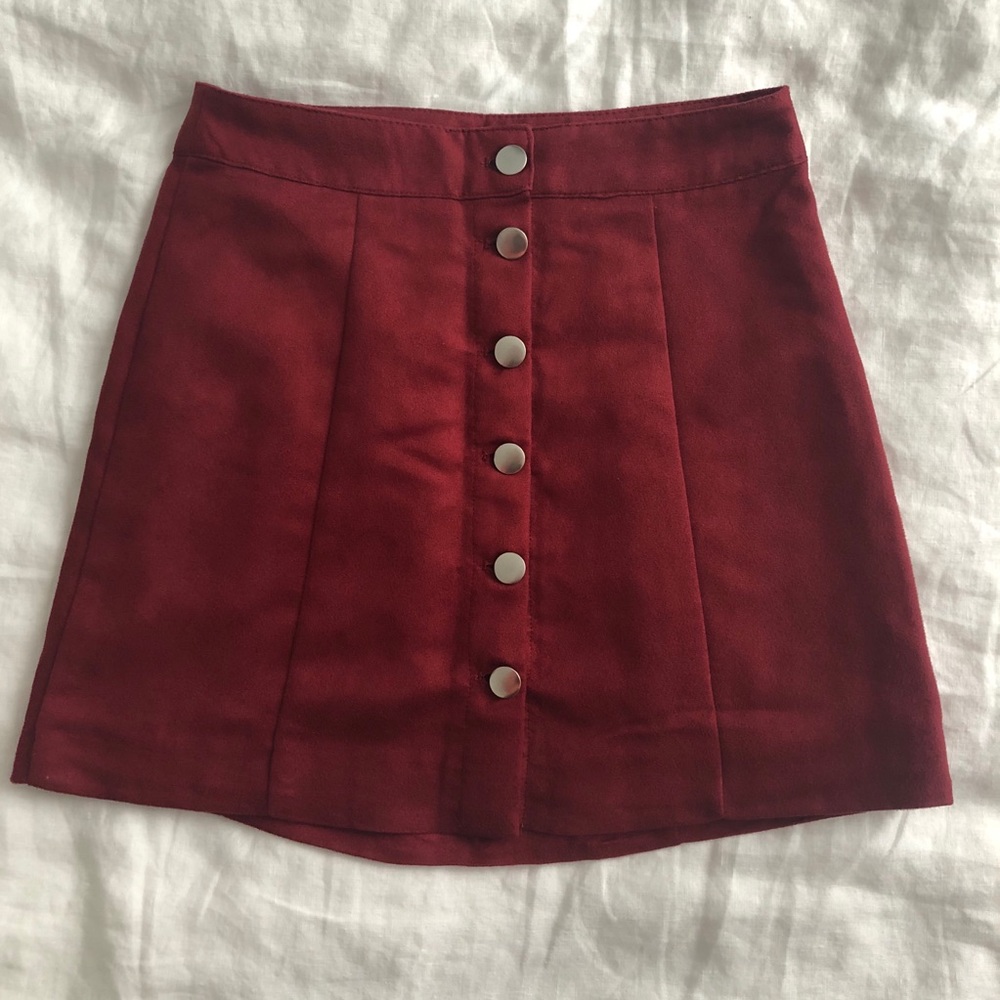 H&M Faux Suede Miniskirt